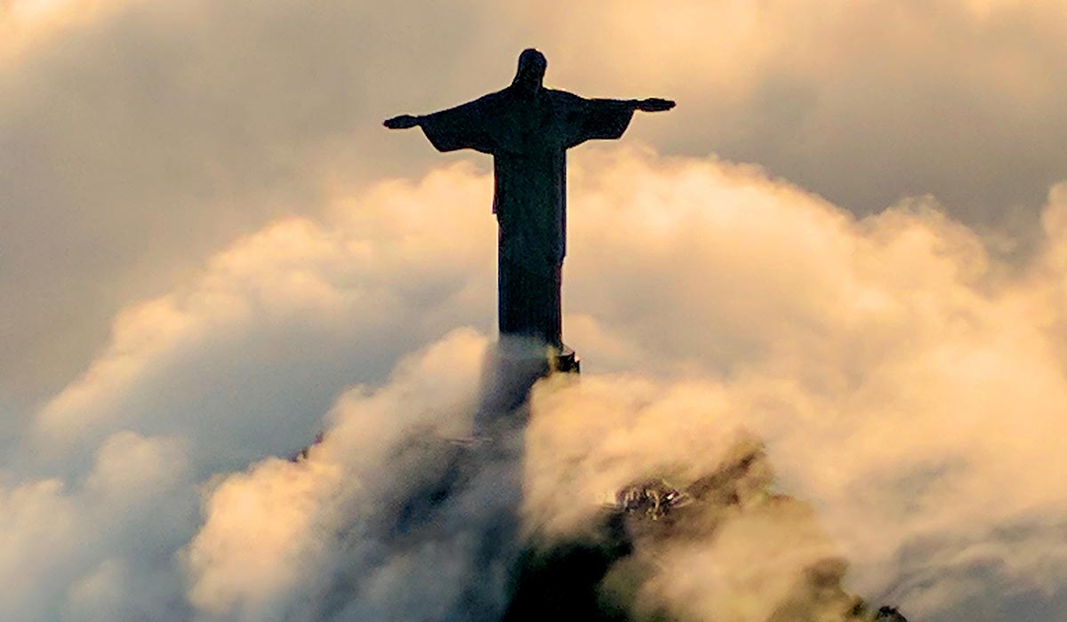 statue on mountain